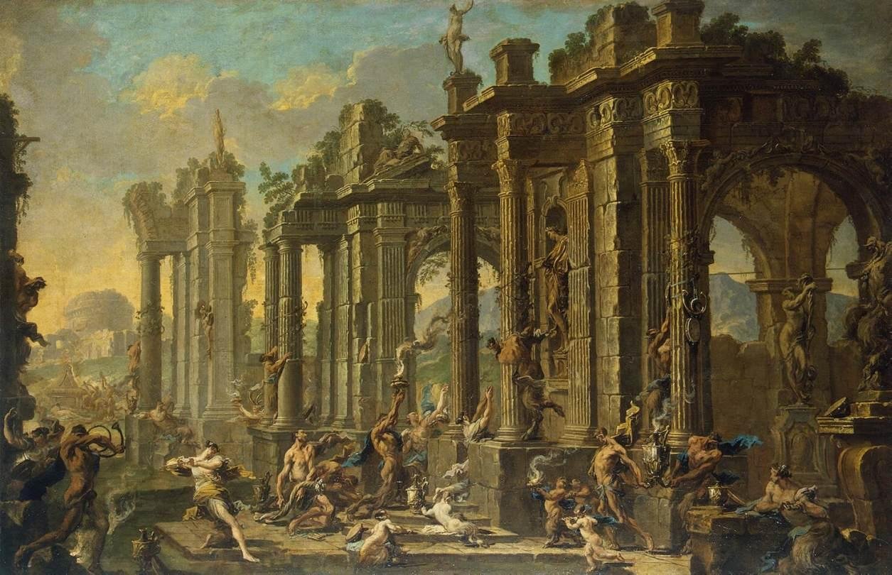 Bacchanalian scene af Alessandro Magnasco