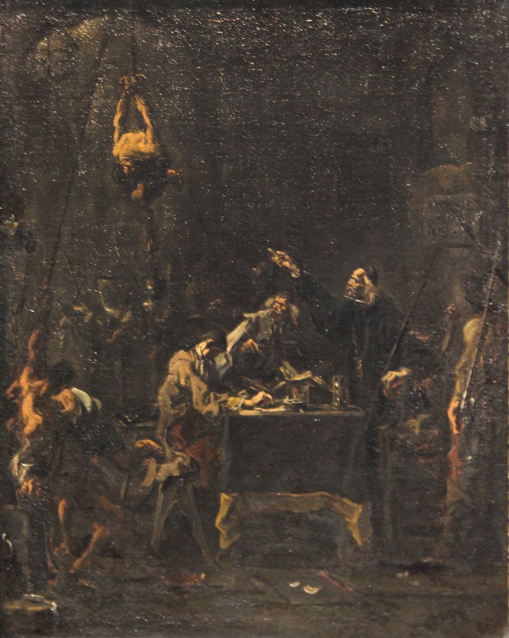 Pinlig afhøring (torturscene) af Alessandro Magnasco