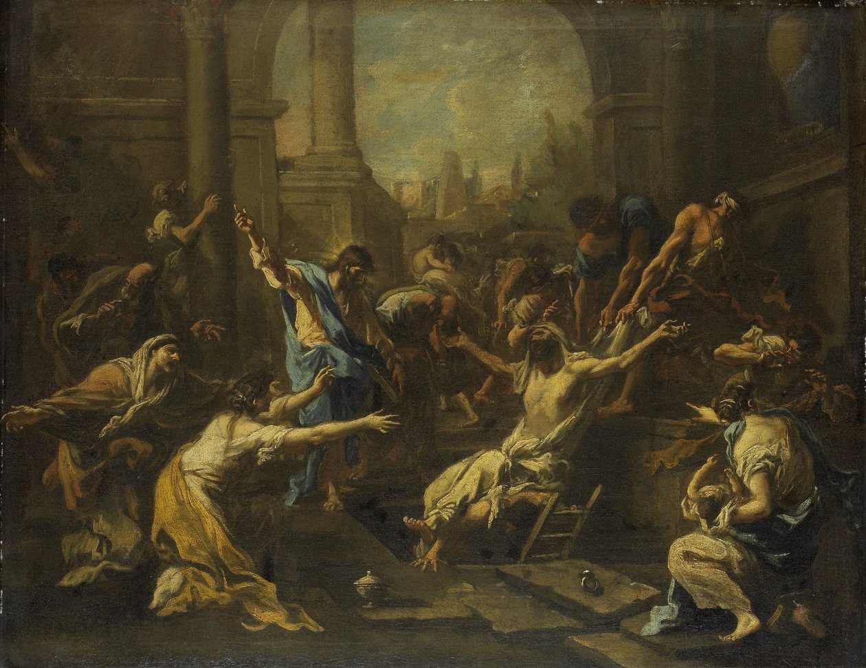 Opstandelsen af Lazarus af Alessandro Magnasco