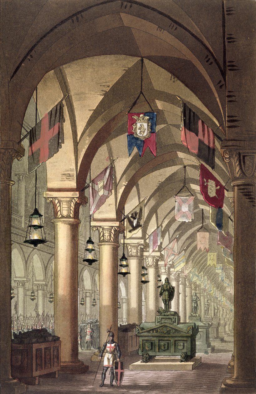 Tempelriddernes grave, ca. 1820-39 (akvatint) af Alessandro Sanquirico