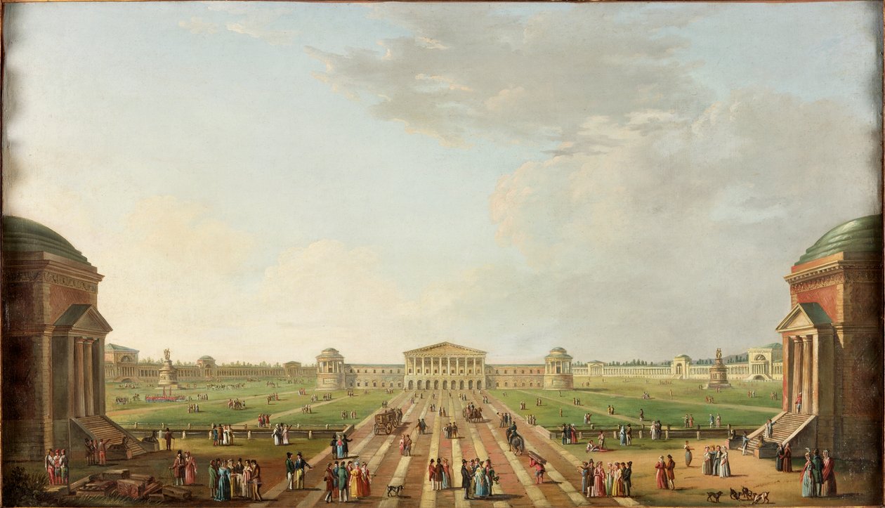 Udsigt over den projekterede Foro Bonaparte, Milano, ca.1800 af Alessandro Sanquirico