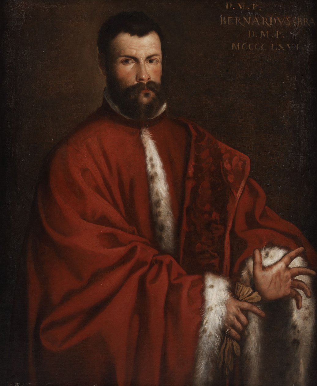 Postuum portræt af den venetianske magistrat Bernardo Bra (1466) af Alessandro Varotari