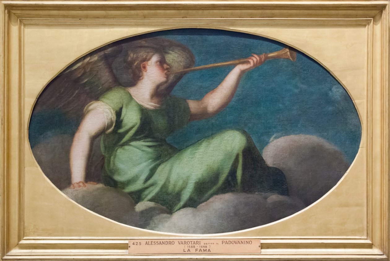 Fame (olie på lærred) af Alessandro (1588 1648) Varotari