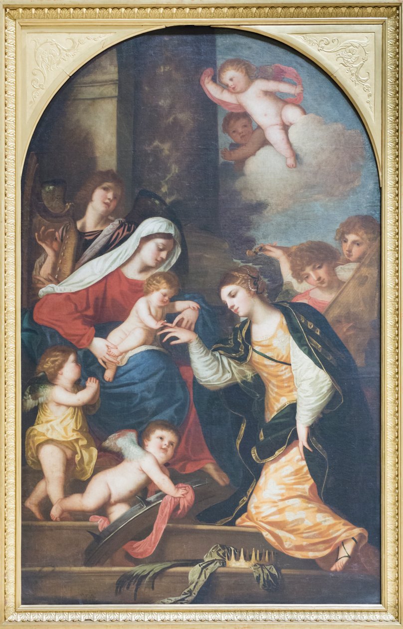 Sankt Katarinas mystiske bryllup af Alessandro (1588 1648) Varotari