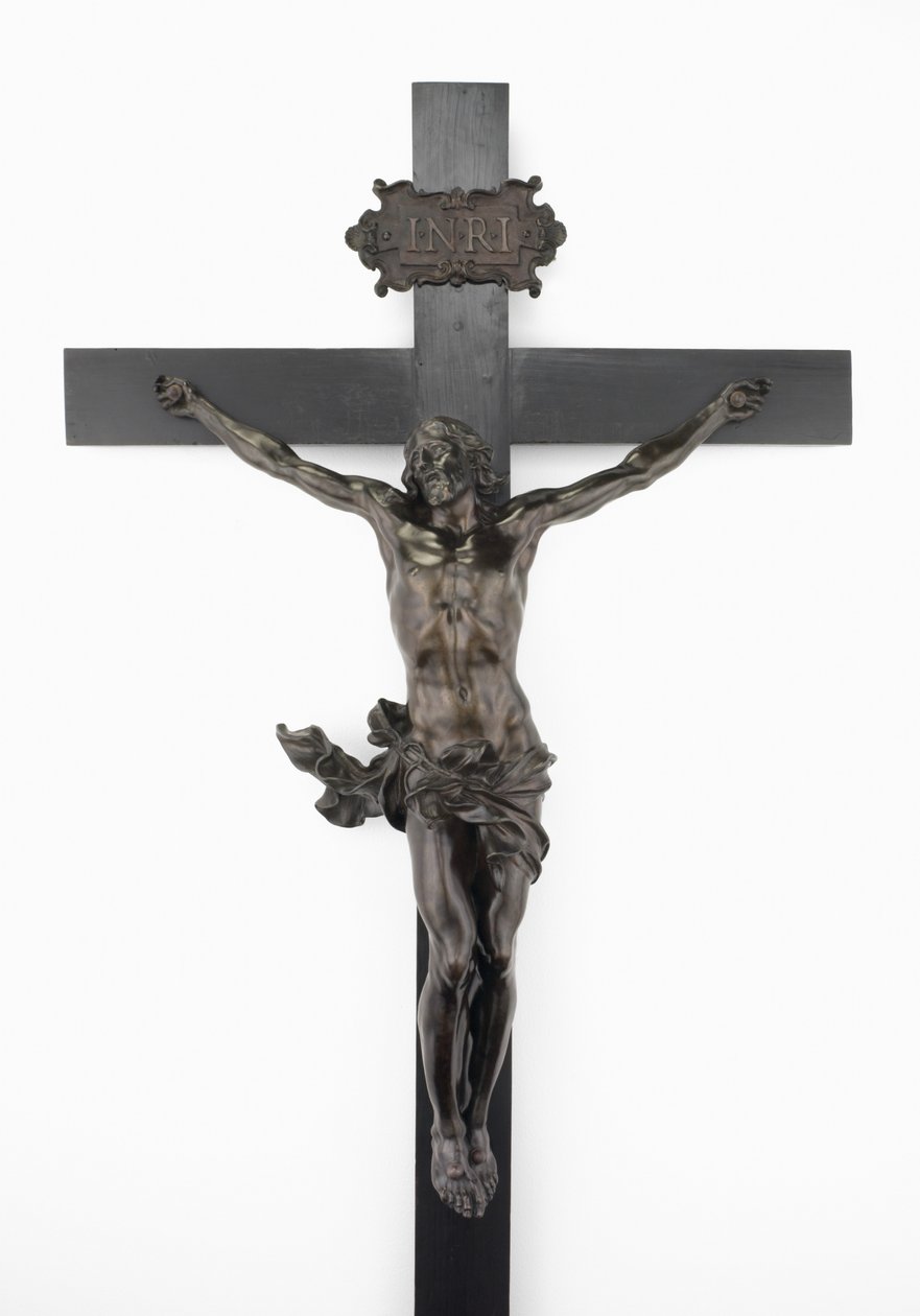 Krucifiks, ca. 1646 (bronze, pæretræ med ebonisering og farvning) af Alessandro Algardi