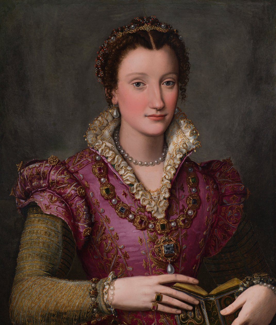 Portræt af en dame, sandsynligvis Camilla Martelli de’Medici af Alessandro Allori