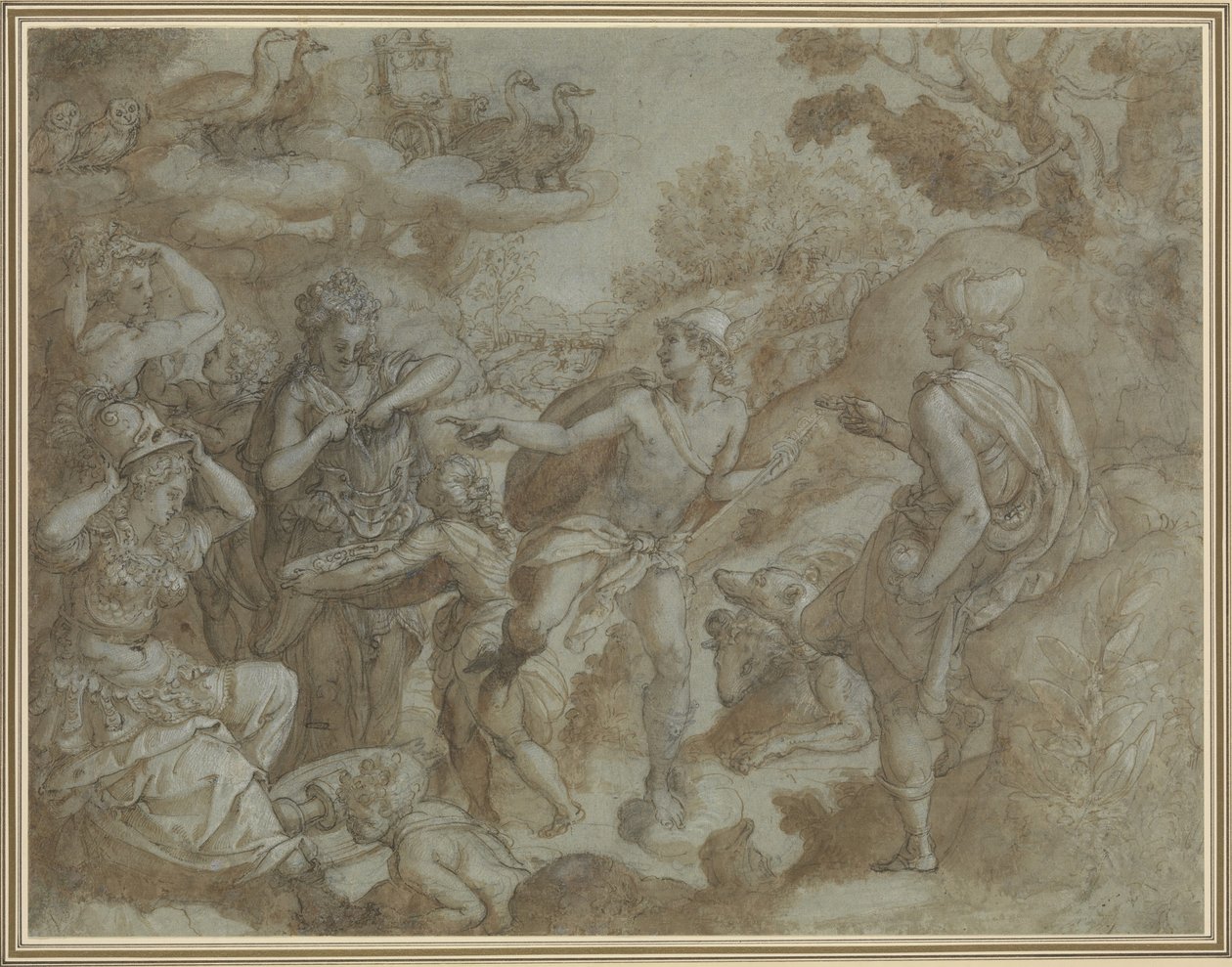 Dommen i Paris, 1583. af Alessandro Allori