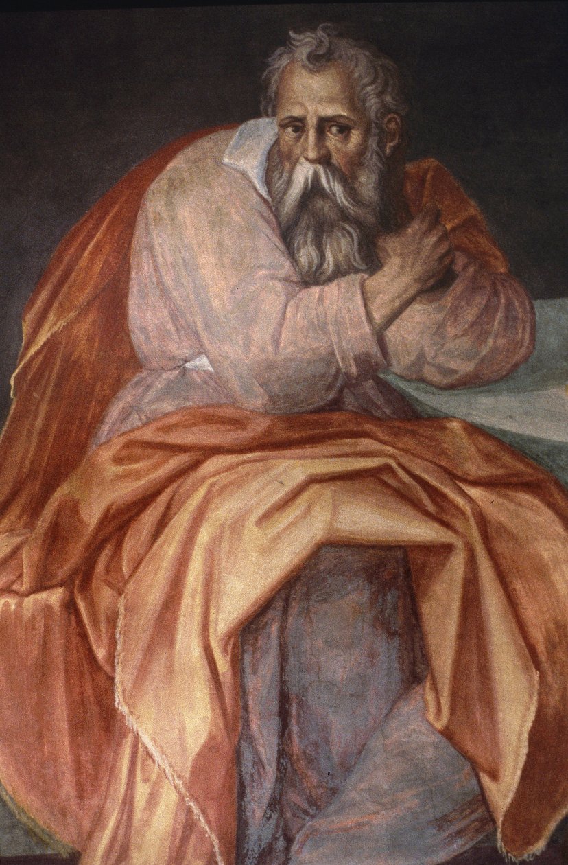 Profeten Jeremias, Ospedale degli Innocenti, Firenze (fresko) af Alessandro Allori