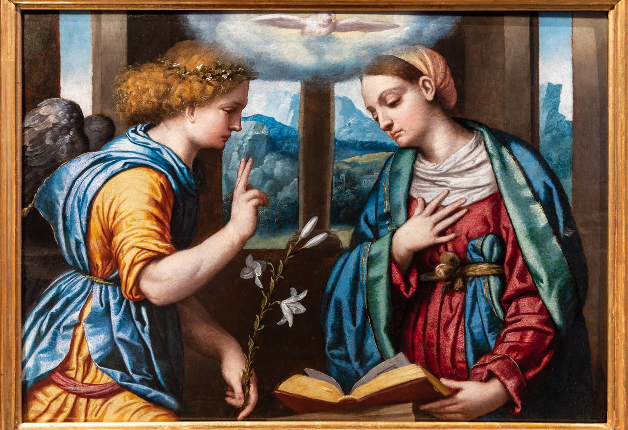 Bebudelse, ca. 1535-40 (olie på panel) af Alessandro Bonvicino Moretto