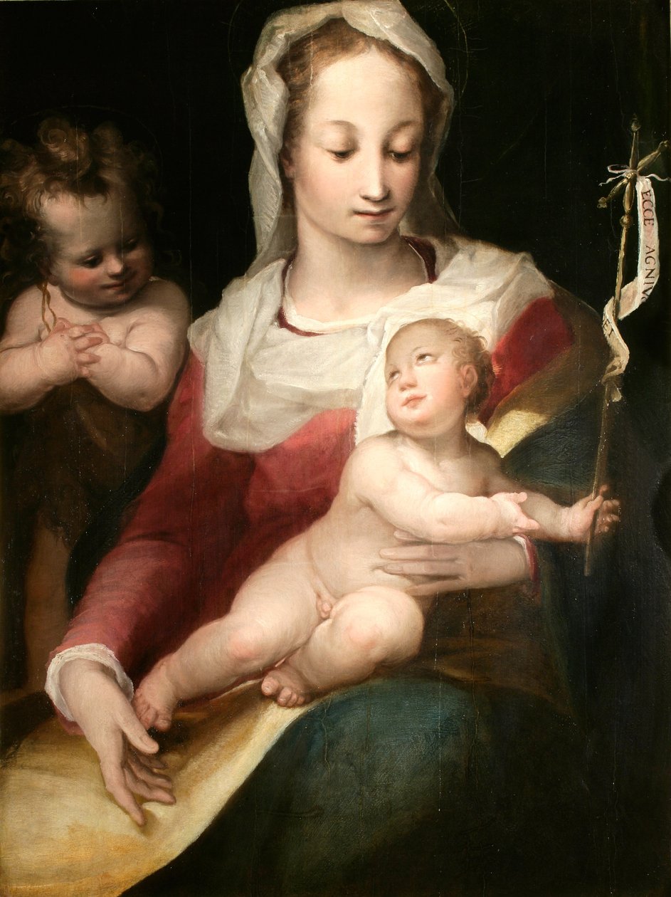 Madonna med Child og Young Saint John af Alessandro Casolani