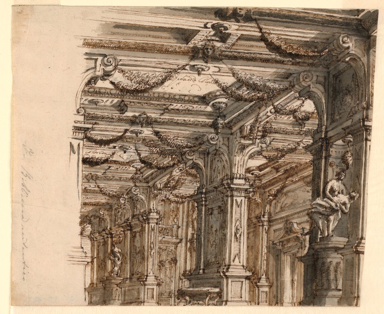 Scenedesign: Palace Interiør af Alessandro Galli Bibiena, 1686 – 1748