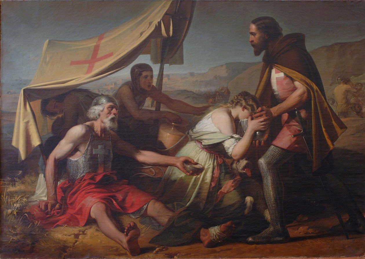 Tørsten led af de første korsfarere, 1852 af Alessandro Guardassoni