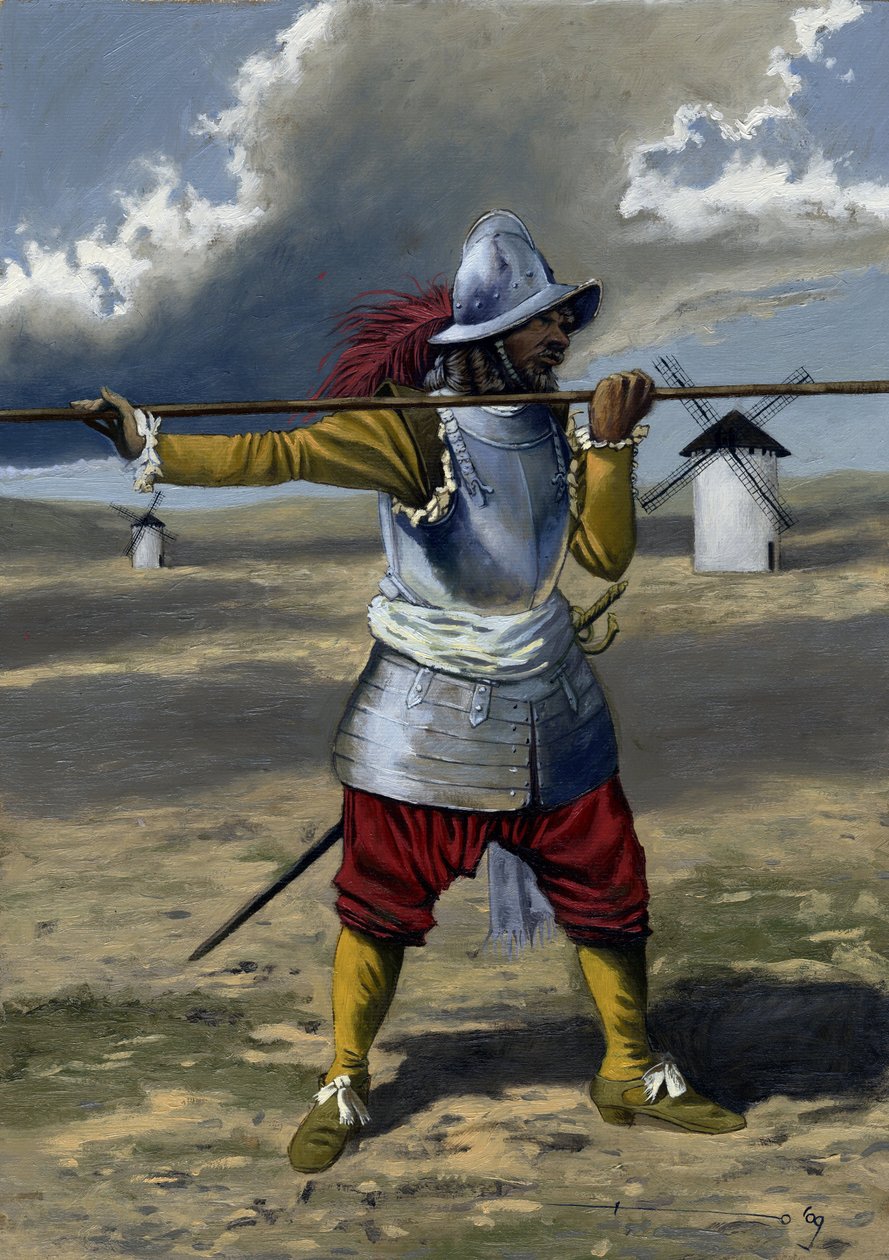 En tercio, piquier af det spanske infanteri mellem 1534 og 1704. Tegning af Alessandro Lonati af Alessandro Lonati