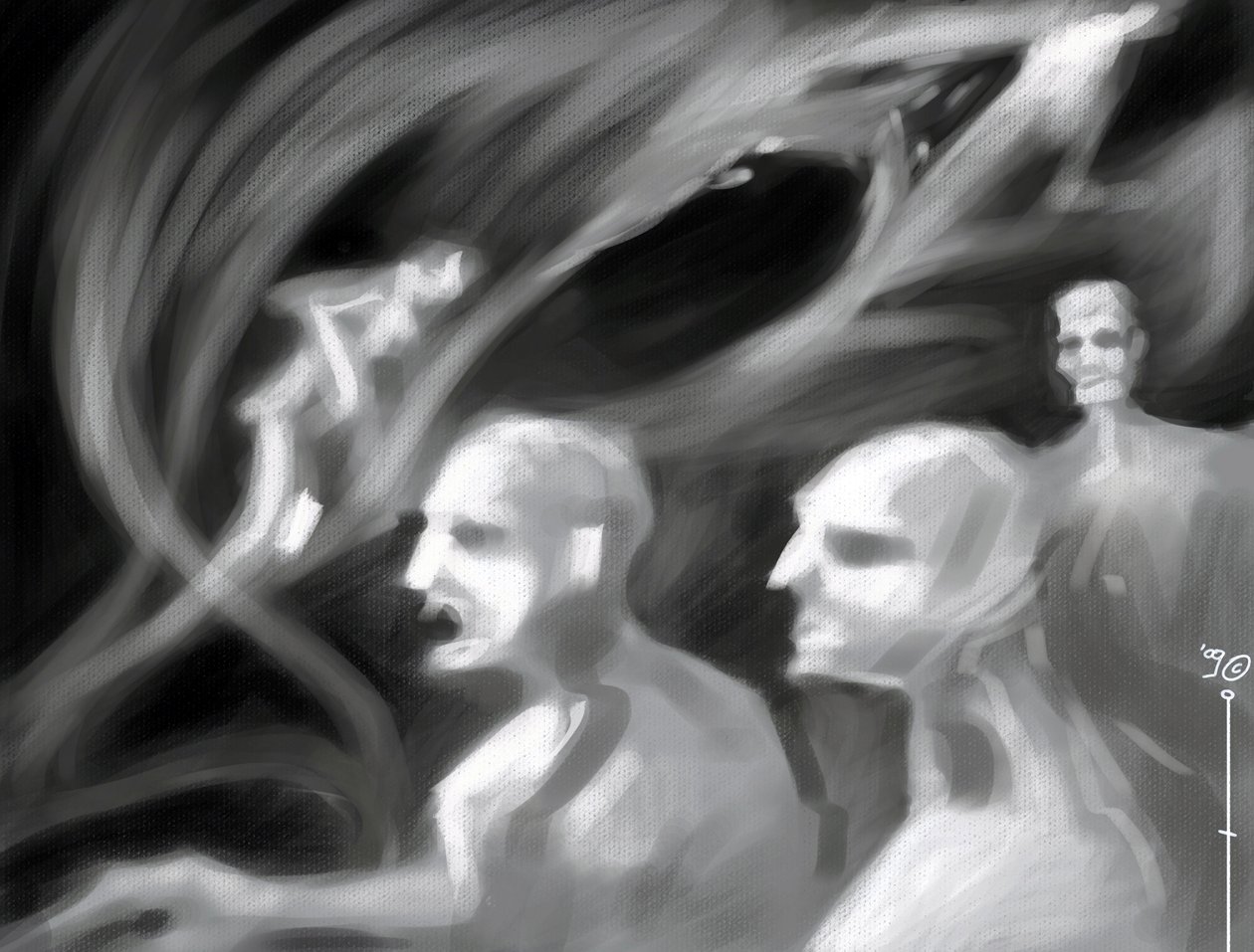 Fantastic Creatures: a group of spectra Tegning af Alessandro Lonati af Alessandro Lonati
