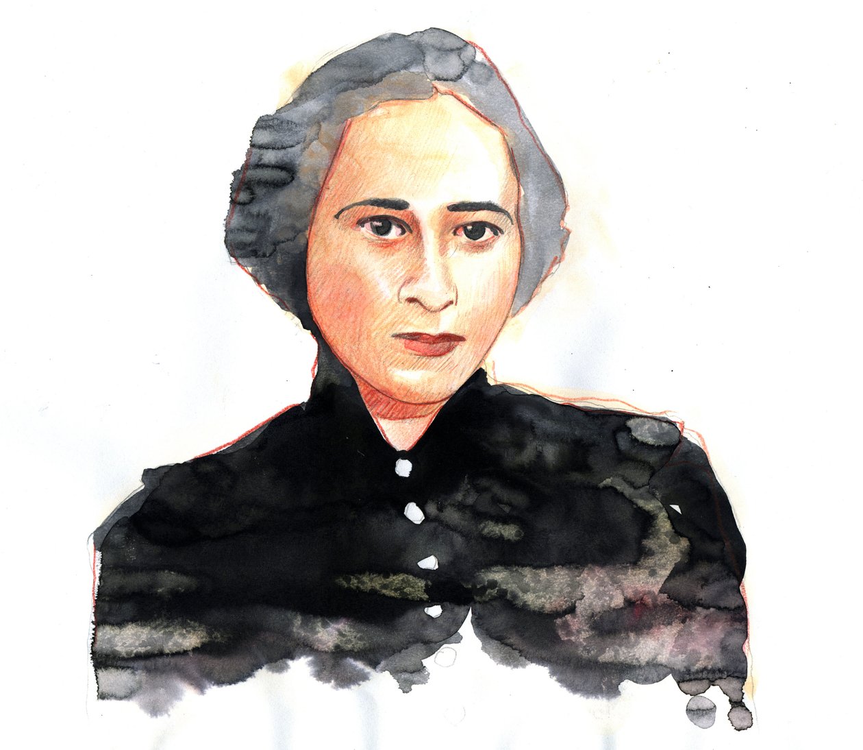 Hannah Arendt (1906-1975), tysk politolog og filosof, amerikansk naturaliseret - Illustration af Alessandro Lonati af Alessandro Lonati