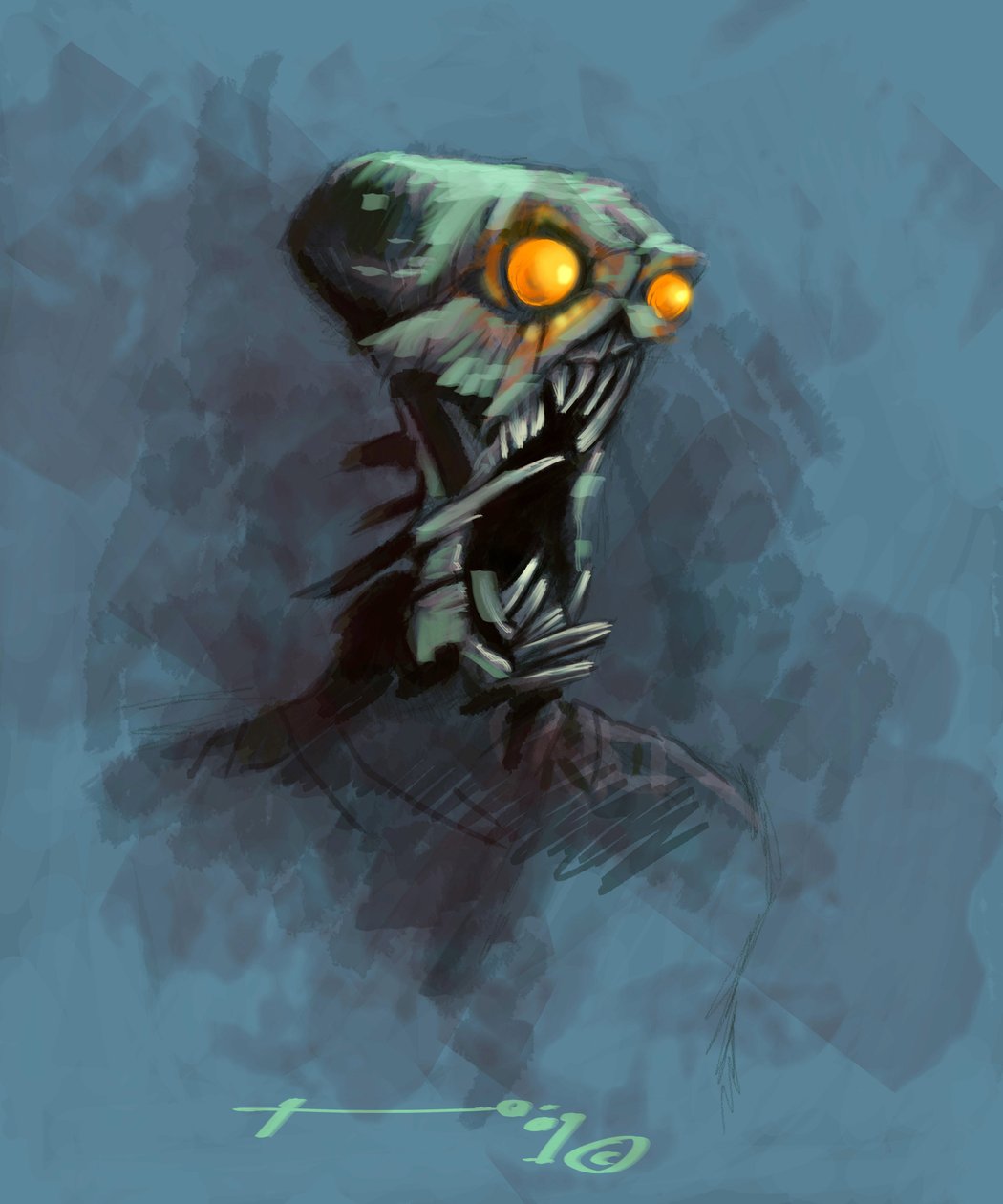 Legendary Creature: Chupacabras, sydamerikansk vampyr Tegning af Alessandro Lonati af Alessandro Lonati