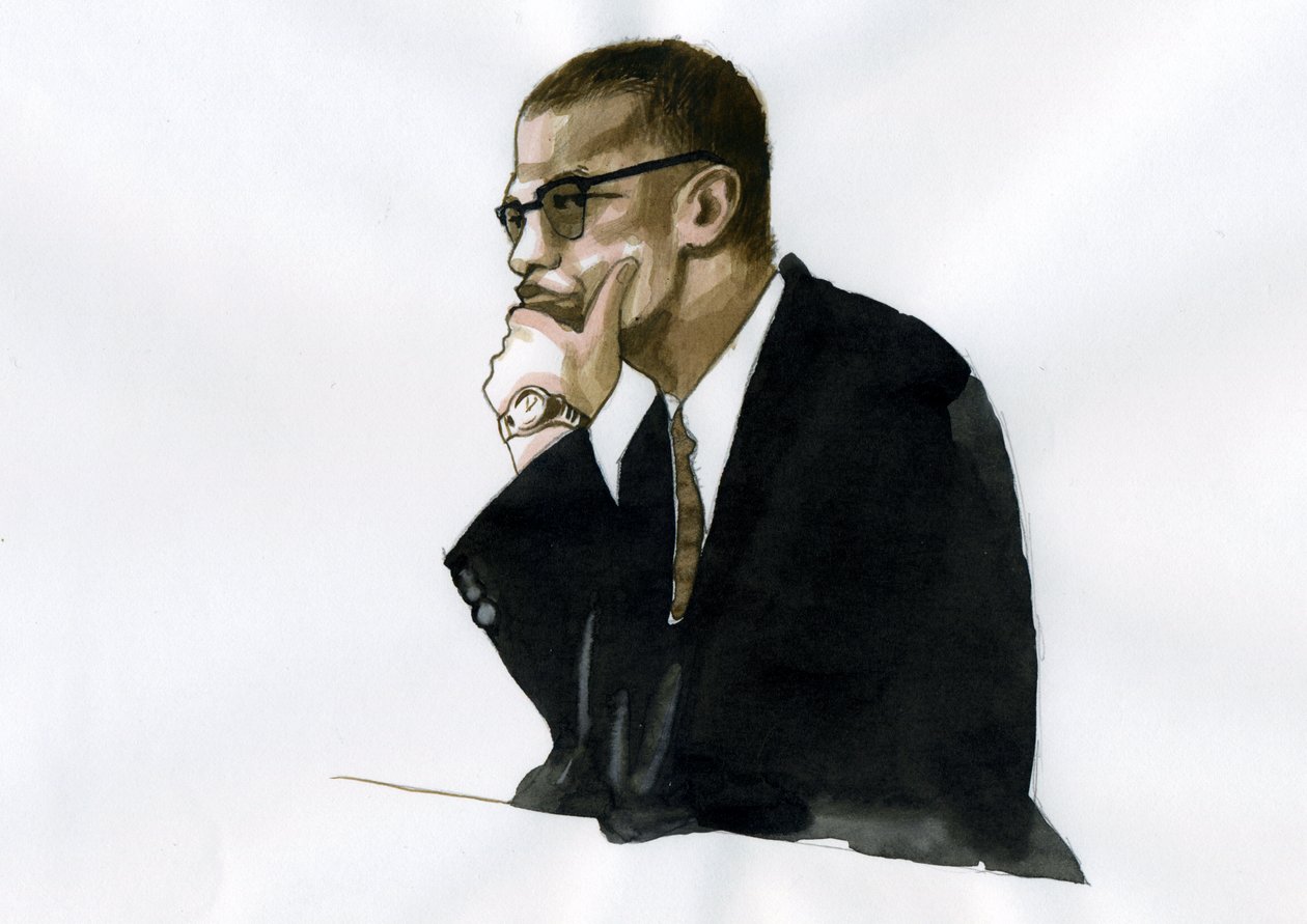 Malcolm X (1925-1965) Afroamerikansk aktivist af Alessandro Lonati