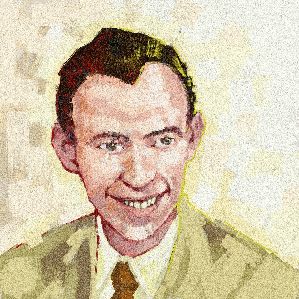 Portræt af biolog James Watson, 2023 (illustration) af Alessandro Lonati
