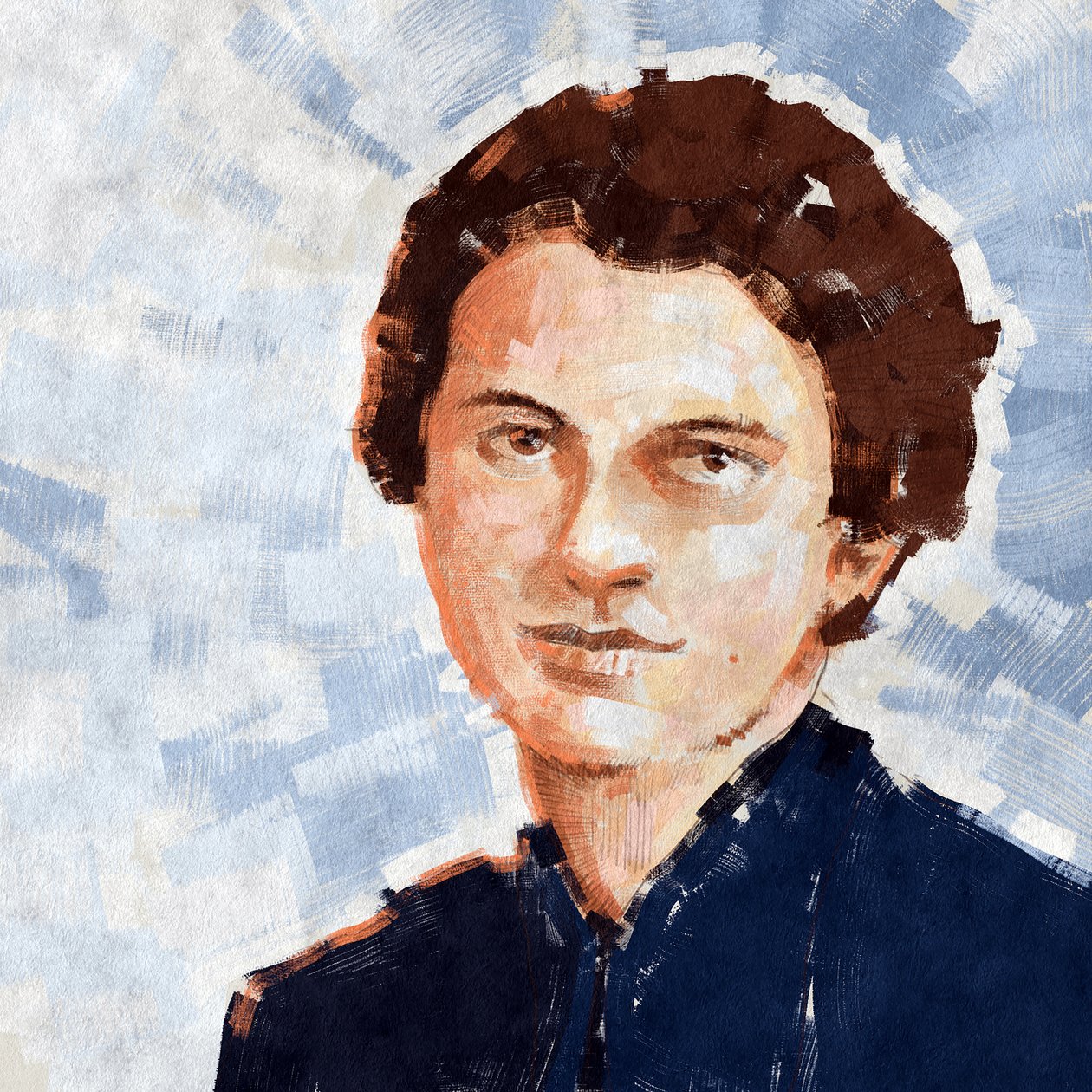 Portræt af kemiker Rosalind Franklin, 2023 (illustration) af Alessandro Lonati