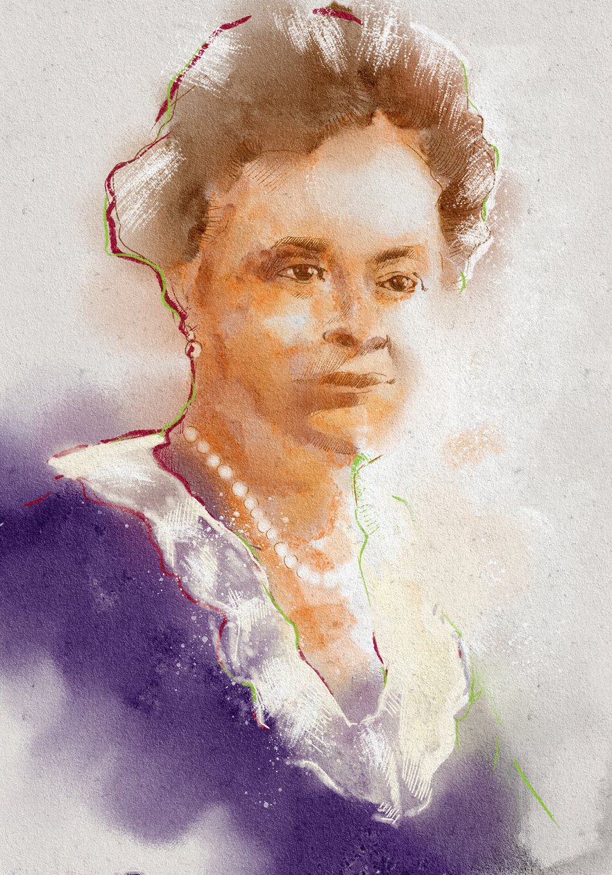 Portræt af farmakolog Gertrude. Elion, 2023 (illustration) af Alessandro Lonati
