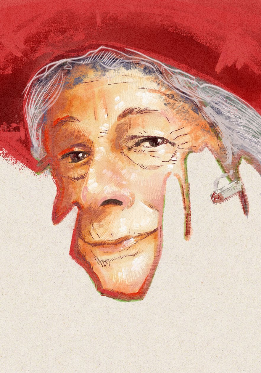 Portræt af digterinde Wislawa Szymborska, 2023 (illustration) af Alessandro Lonati