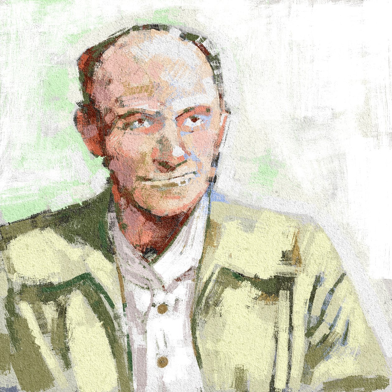 Portræt af videnskabsmand Enrico Fermi, 2023 (illustration) af Alessandro Lonati