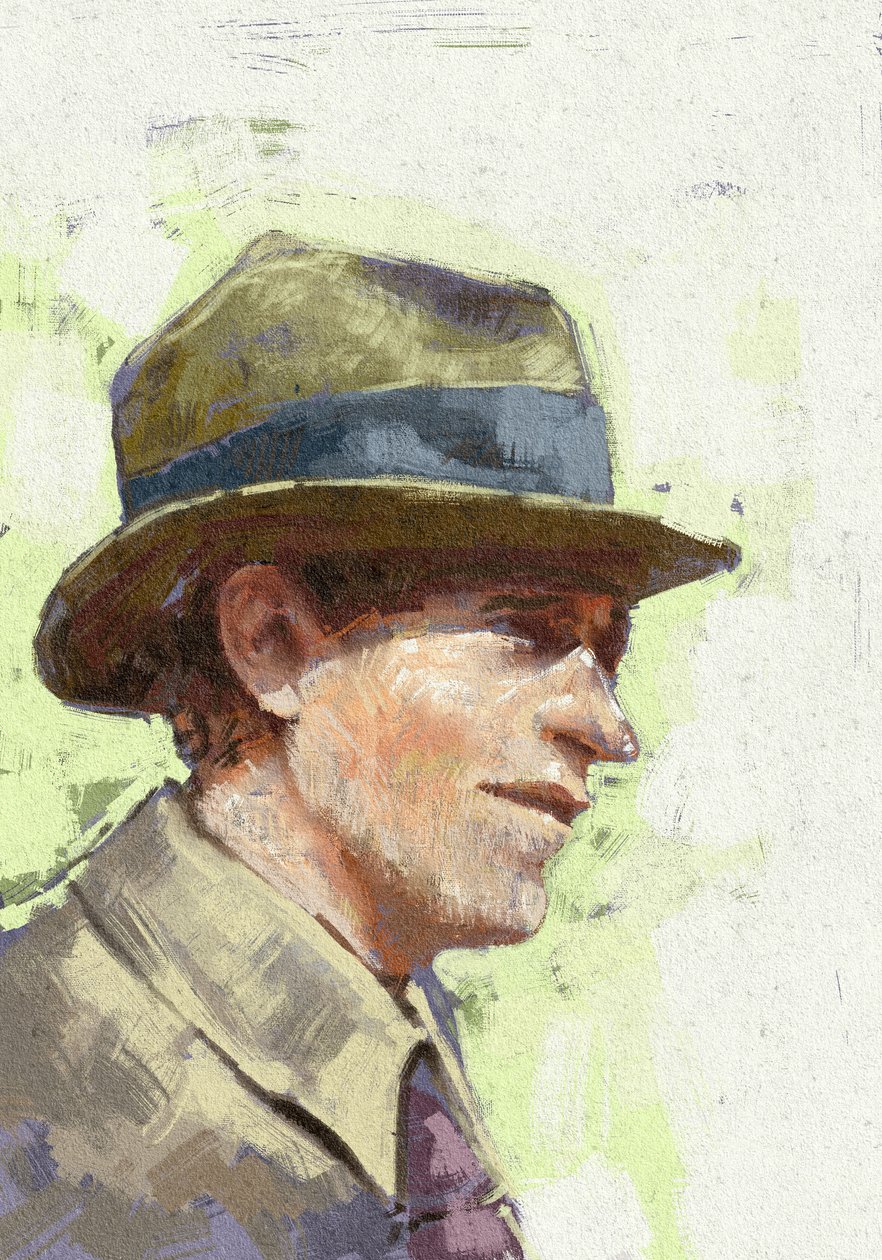 Portræt af videnskabsmand Ettore Majorana, 2023 (illustration) af Alessandro Lonati