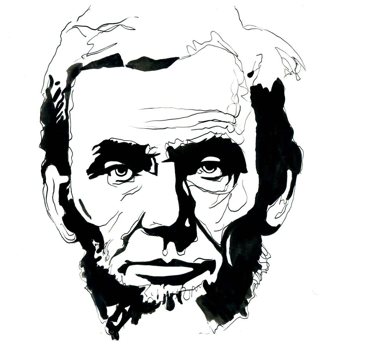 Portræt af Abraham Lincoln (1809-1865) USA