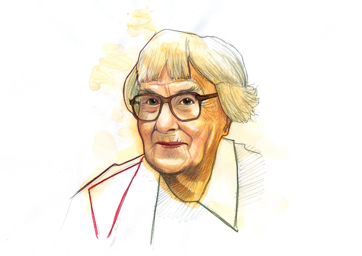 Portræt af den amerikanske forfatter Harper Lee (1926-2016) (Portræt af den amerikanske forfatter Harper Lee) af Alessandro Lonati