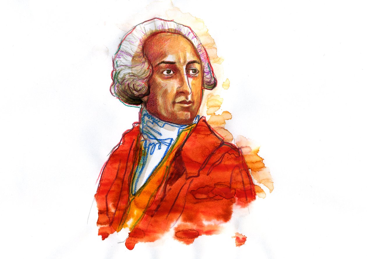 Portræt af Antoine Laurent de Lavoisier, fransk kemiker (1743-1794) (fransk adelsmand og kemiker Antoine-Laurent de Lavoisier) af Alessandro Lonati