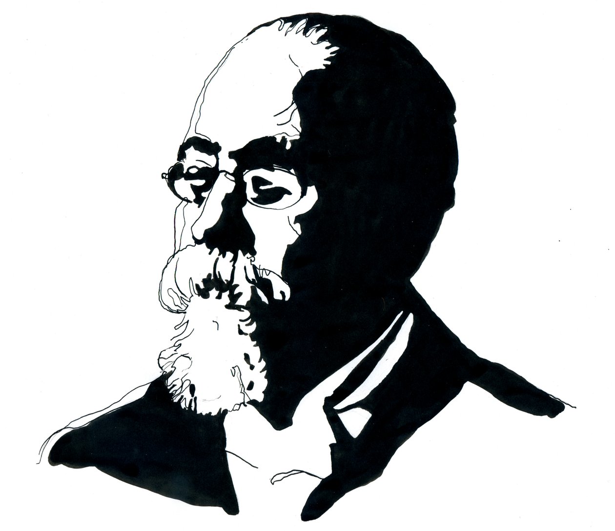 Portræt af Cesare Lombroso (1835-1909) grundlægger af den italienske skole for kriminologi (Portræt af Cesare Lombroso italiensk kriminolog og læge, grundlægger af den italienske skole for positivistisk kriminologi) af Alessandro Lonati