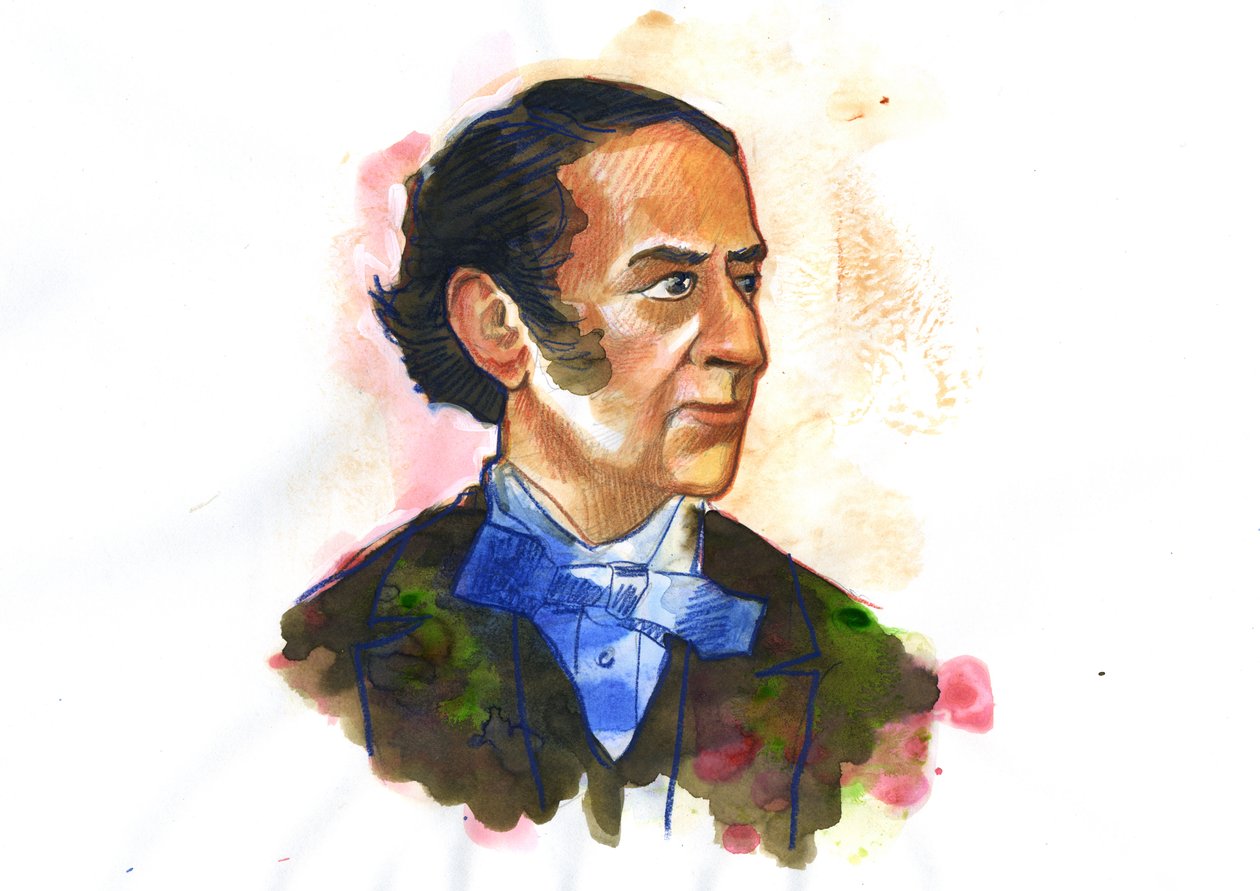 Portræt af Claude-Henri de Rouvroy, Comte de Saint-Simon (1760-1825) filosof og økonom - Illustration af Alessandro Lonati af Alessandro Lonati