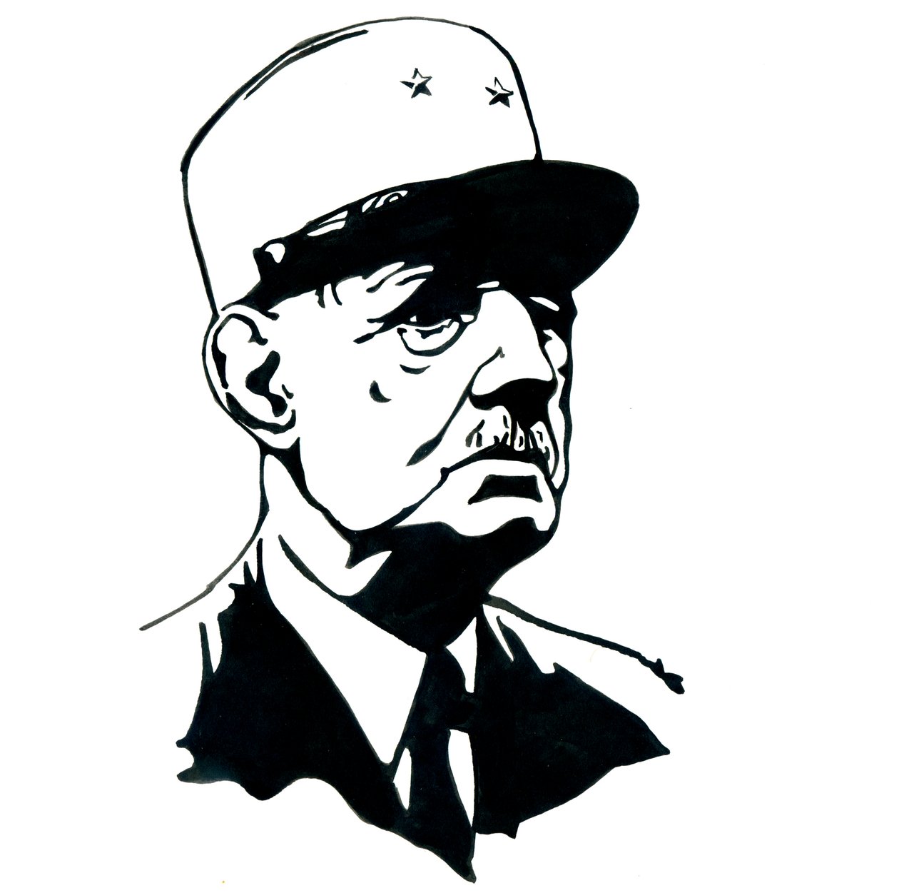 Portræt af general Charles de Gaulle (1890-1970) af Alessandro Lonati
