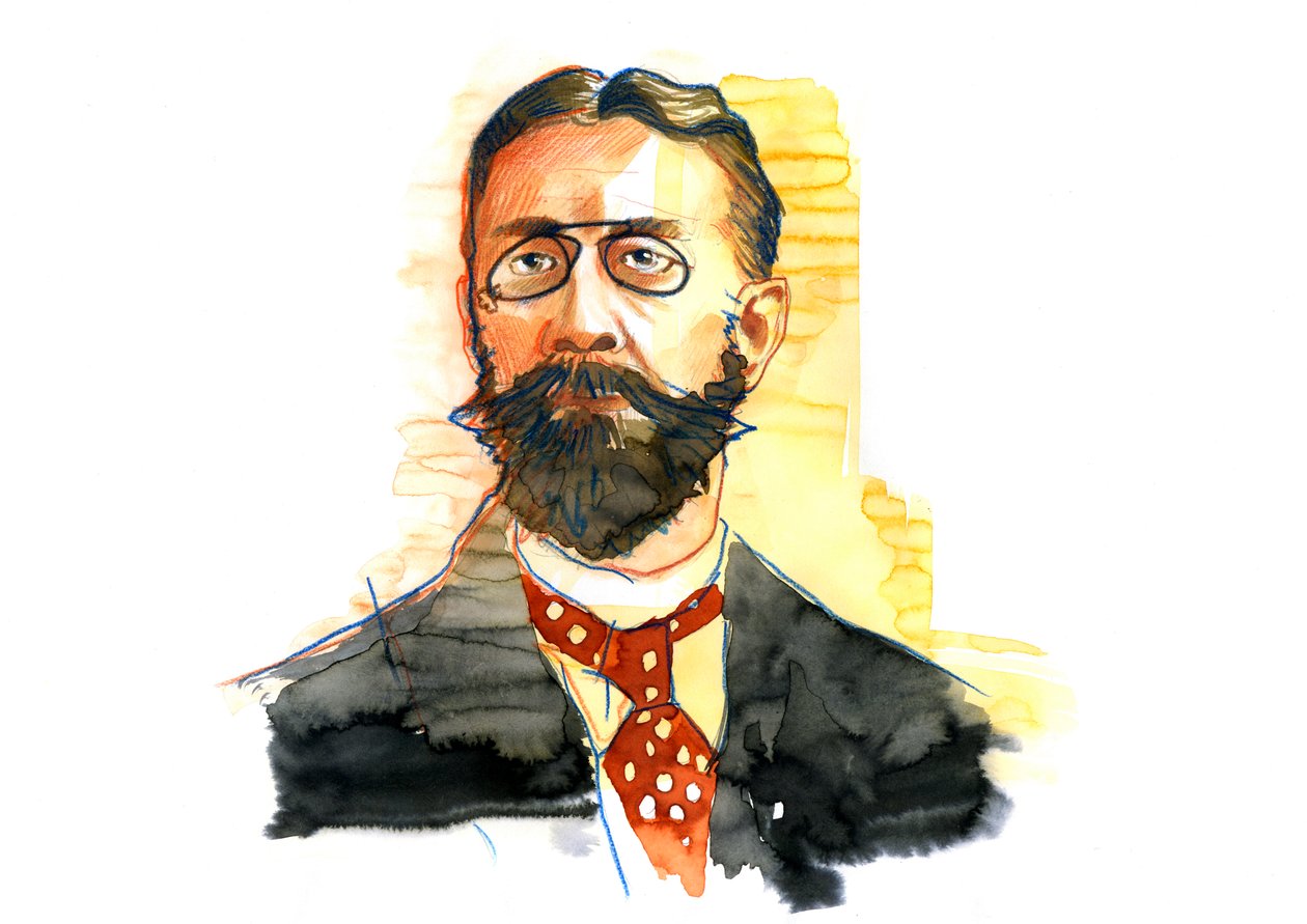 Portræt af den tyske økonom og sociolog Max Weber (1864-1920) (Portræt af den tyske sociolog, filosof, jurist og politisk økonom Max Weber) af Alessandro Lonati