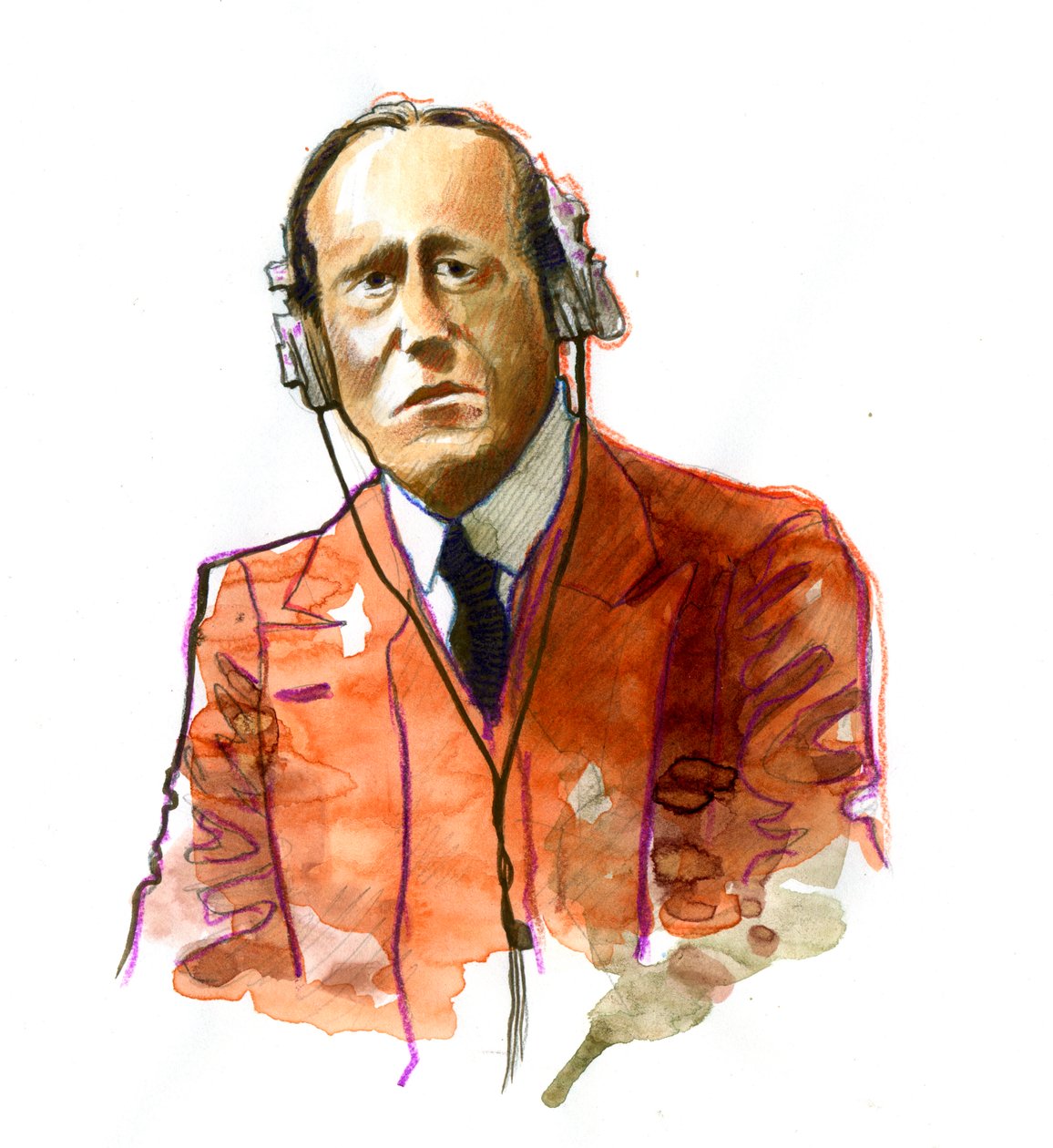 Portræt af Guglielmo Marconi (1874-1937), italiensk fysiker, opfinder af telegrafen af Alessandro Lonati