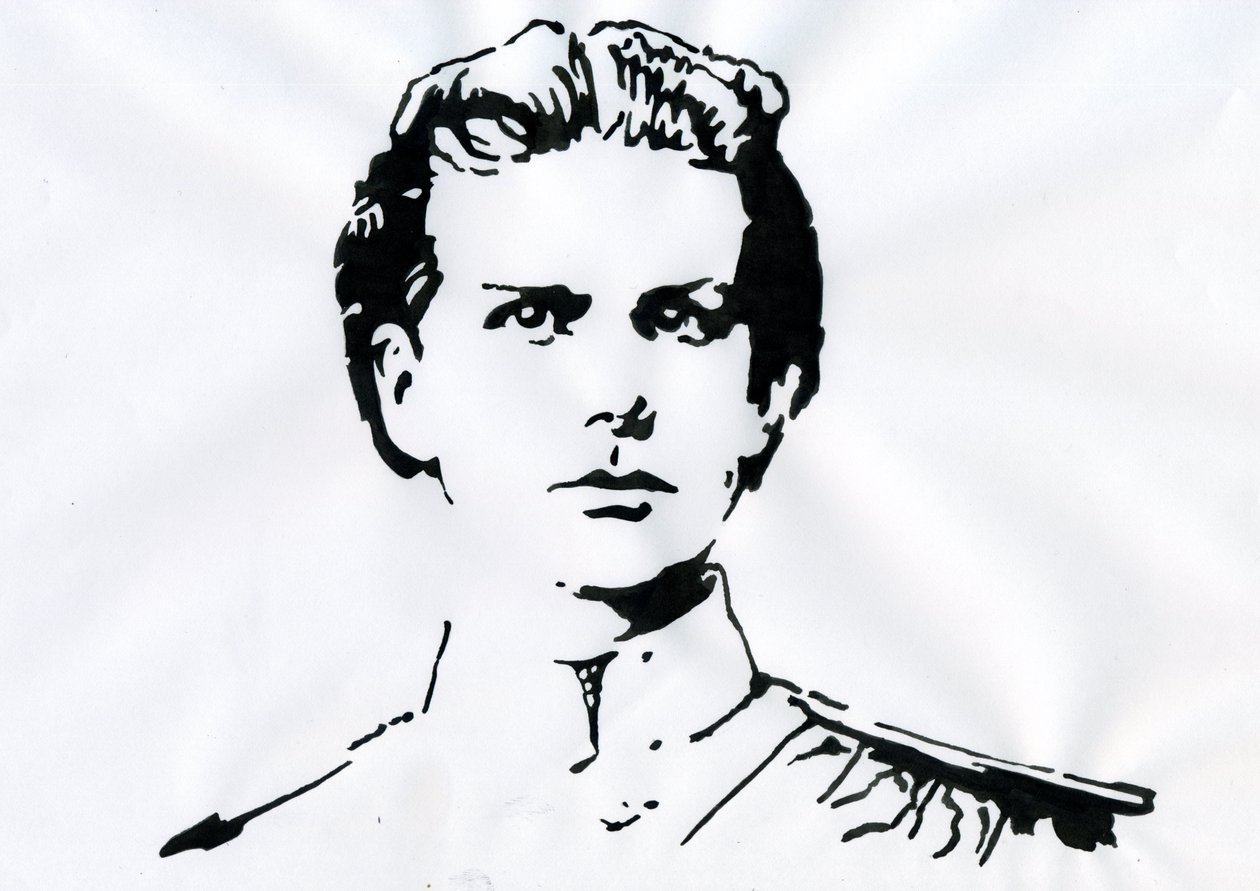 Portræt af Louis II de Baviere (Ludwig Otto Friedrich Wilhelm von Wittelsbach af Alessandro Lonati