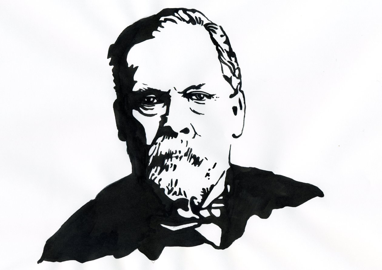 Portræt af Louis Pasteur (1822-1895), engelsk kemiker og mikrobiolog af Alessandro Lonati