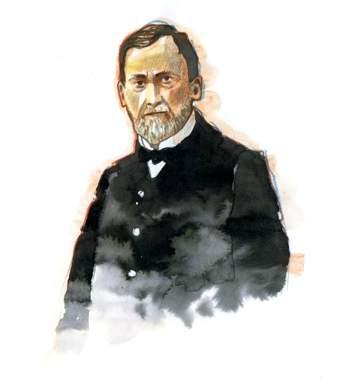 Portræt af Louis Pasteur (1822-1895) videnskabsmand francais (Portræt af Louis Pasteur, fransk kemiker og mikrobiolog kendt for sine opdagelser af principperne for vaccination, mikrobiel gæring og pasteurisering) Illustration af Alessandro Lonat af Alessandro Lonati