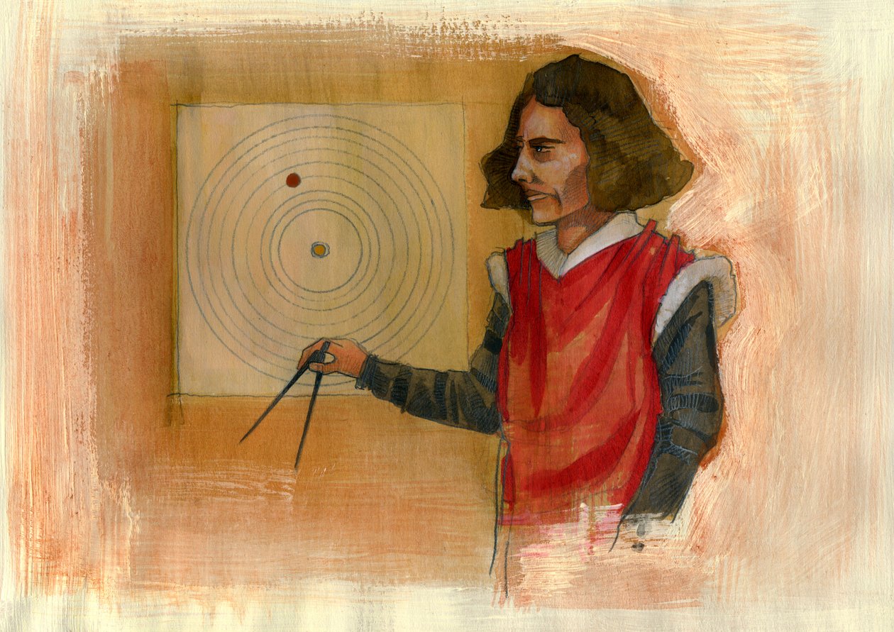 Portræt af Nicolas Copernicus ((Nicolaus Copernicus af Alessandro Lonati