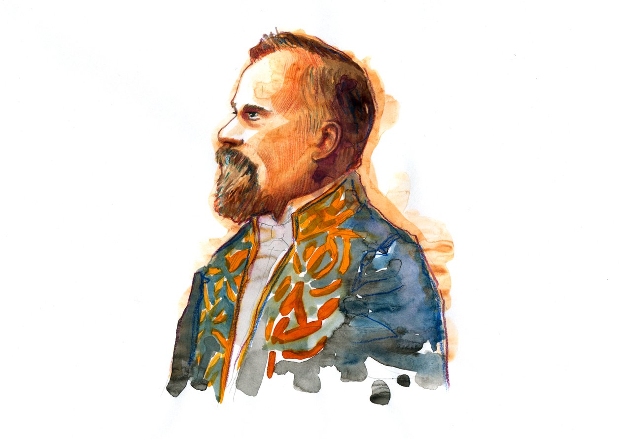 Portræt af Raymond Poincare (1860-1934) omkring 1914 i kostume af Legion d