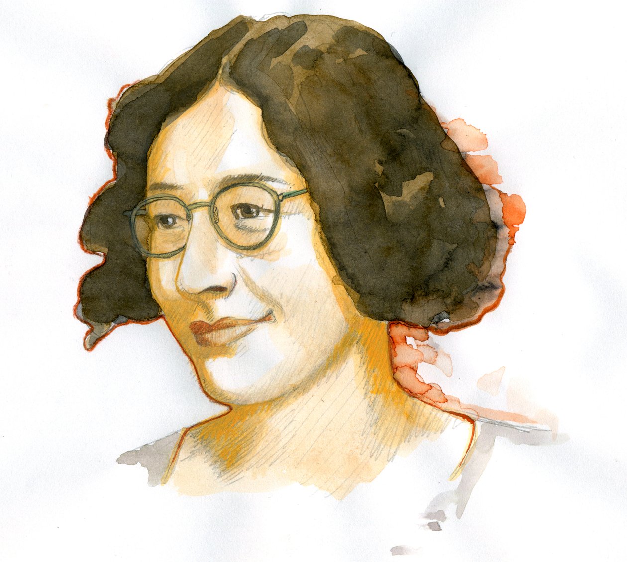 Portræt af Simone Weil (1909-1943), fransk filosof af Alessandro Lonati
