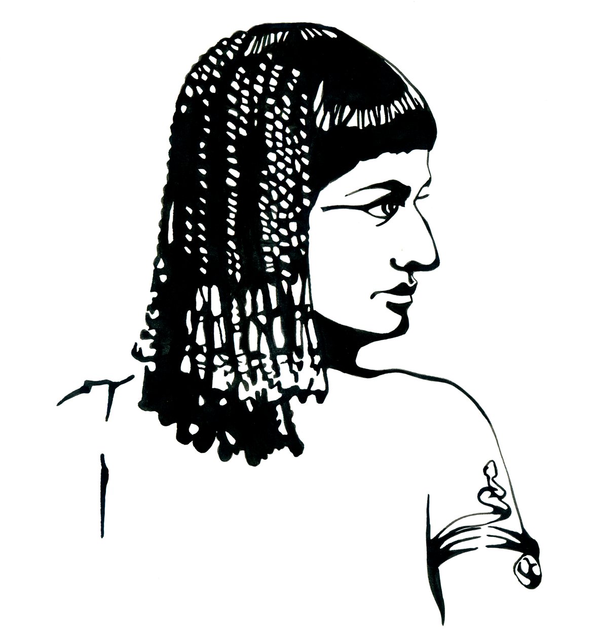 Portræt af dronningen af Egypten Cleopatra VII Thea Philopator (69-30 f.Kr.) af Alessandro Lonati