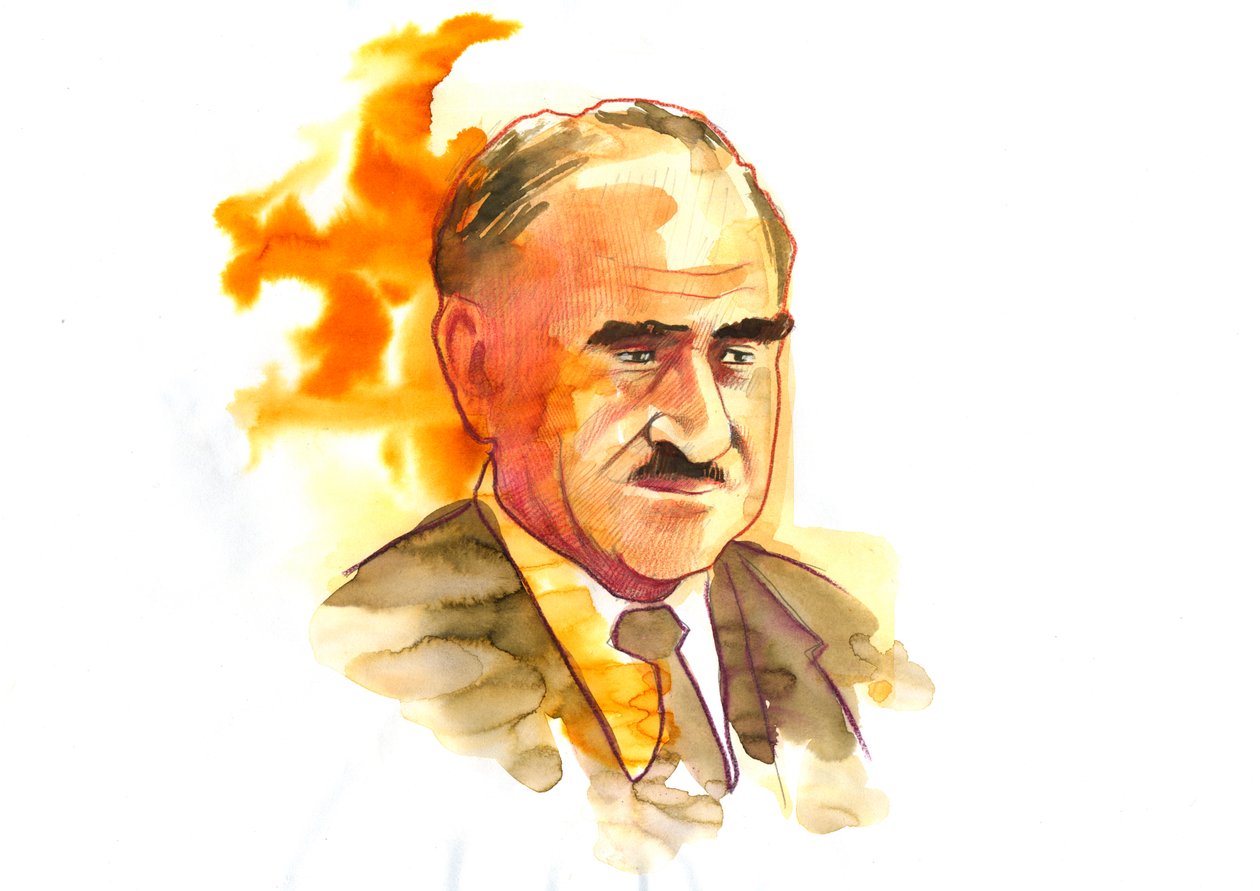Portræt af ingeniøren Louis Armand (1905-1971) højtstående embedsmand og modstandsdygtig franskmand (fransk ingeniør Louis Armand) af Alessandro Lonati