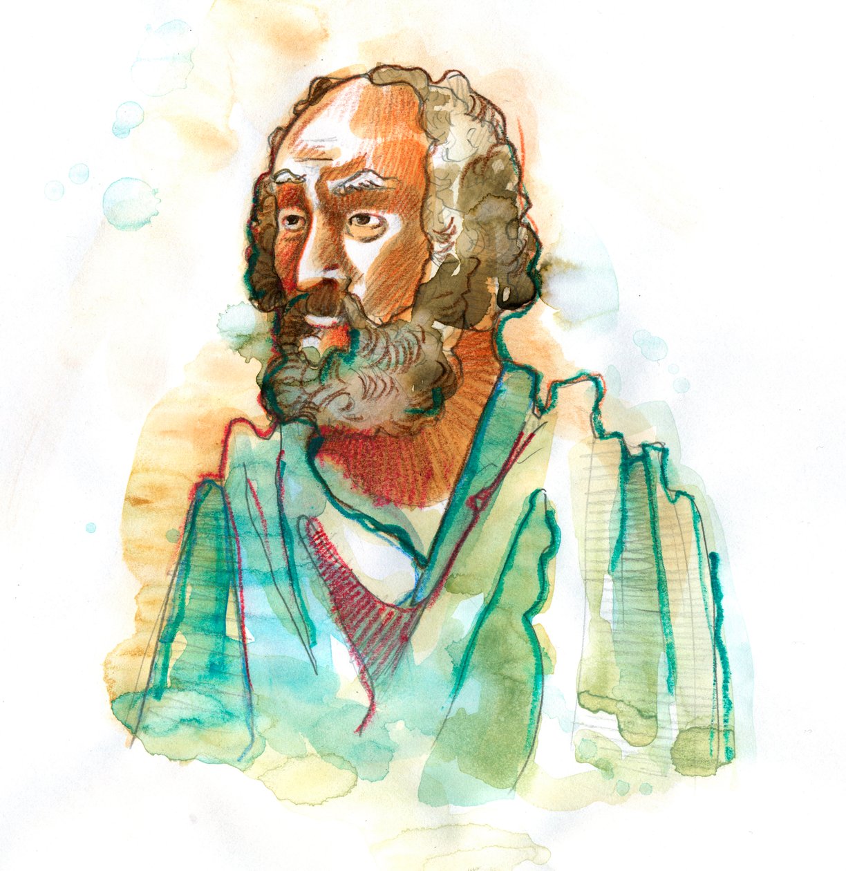 Repræsentation af den græske digter Homer (8. århundrede f.Kr.) (Portræt af den græske digter Homer) af Alessandro Lonati