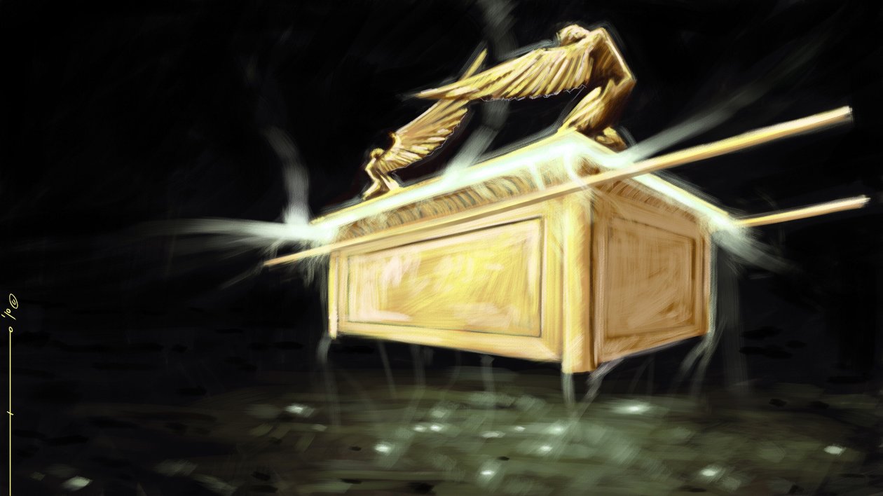 Repræsentation af den hellige pagts ark. Illustration af Alesandro Lonati. 2010 af Alessandro Lonati
