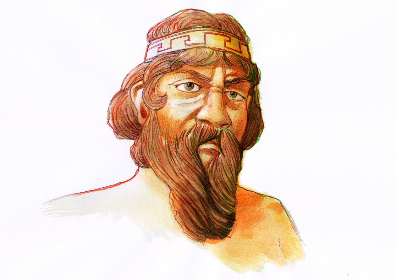 Repræsentation af guddommen Pallas (græsk mytologi: Pallas) af Alessandro Lonati
