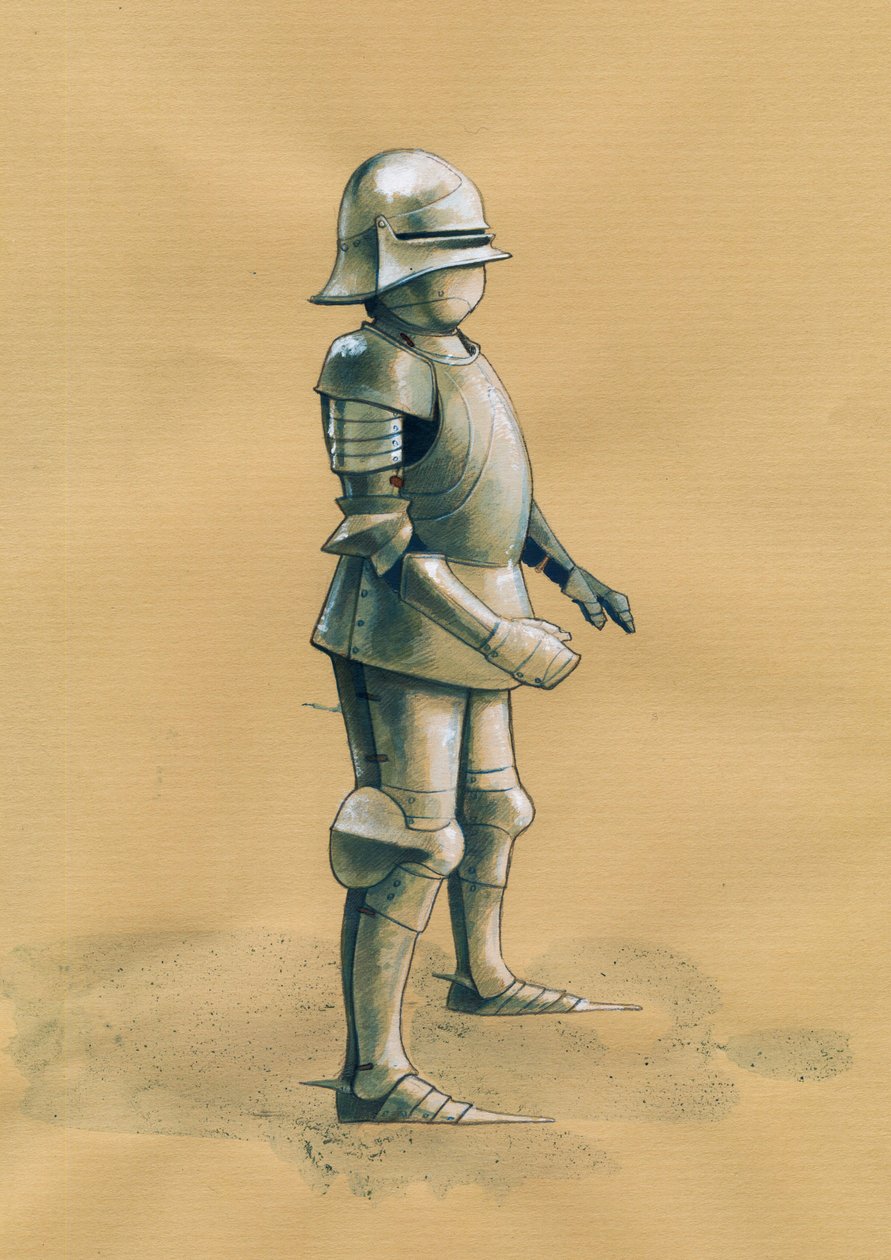Soldat panser Illustration af Alessandro Lonati af Alessandro Lonati