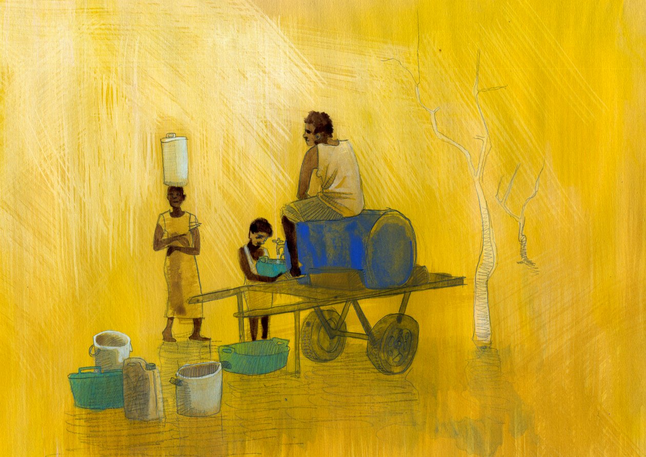 Vandmangel Illustration af Alessandro Lonati af Alessandro Lonati