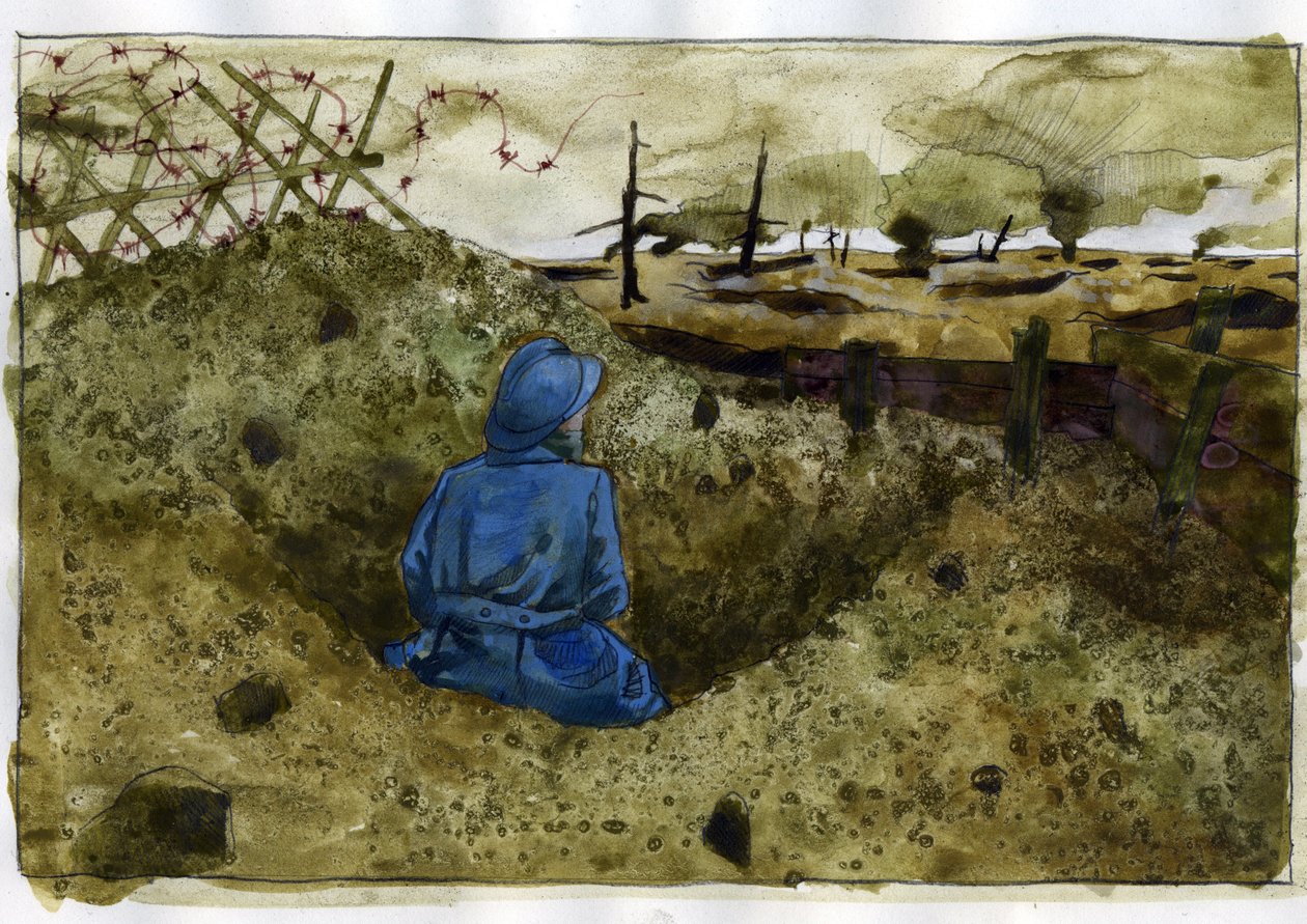 Første Verdenskrig: en behåret mand i skyttegraven af Alessandro Lonati