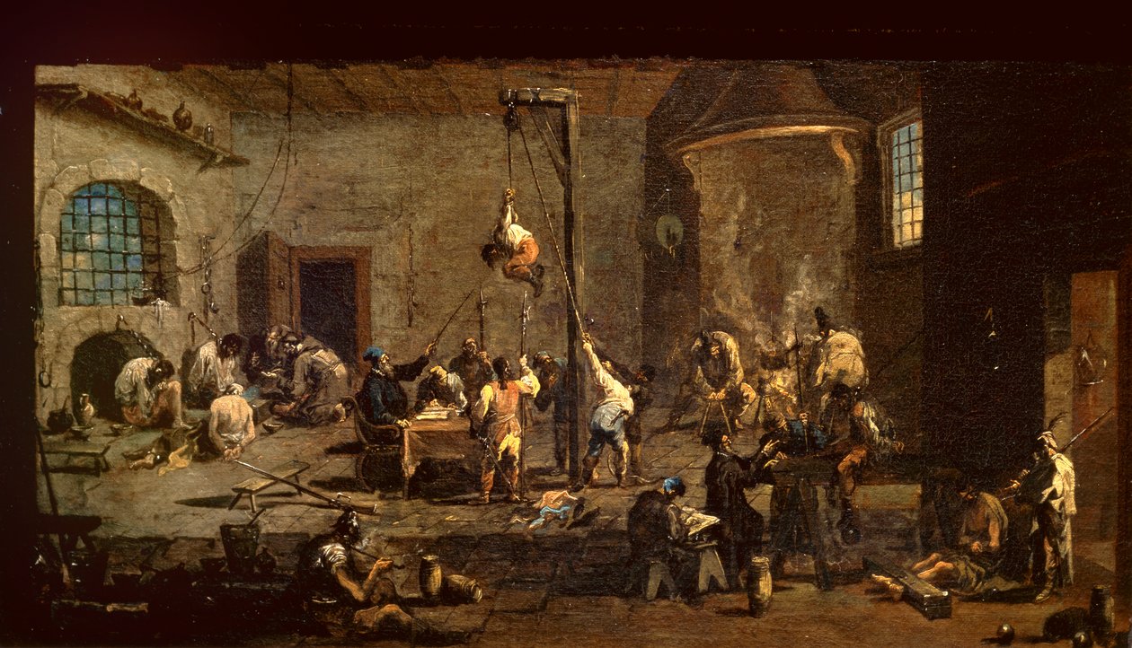 En inkvisitionsret, c.1710-20 af Alessandro Magnasco